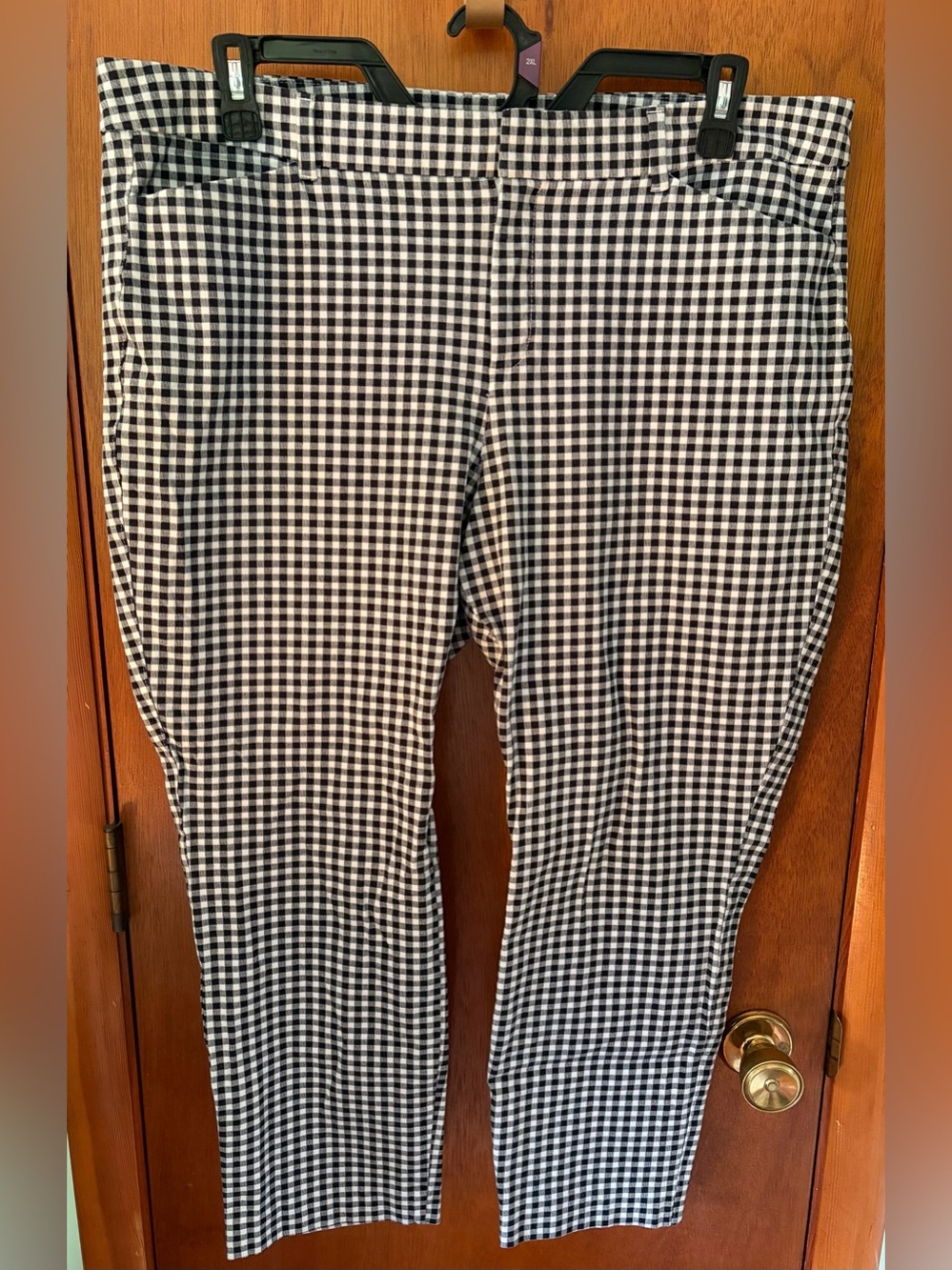 Old Navy Black and White Gingham Skinny Pants